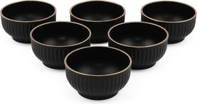 Bowl Set (6 Pieces) C-DD07 - Black Black