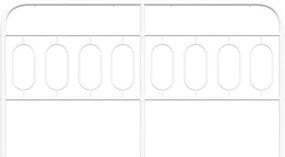 vidaXL Ανταλλακτικό κεφαλάρι Λευκό 183 εκ. Μεταλλικό