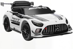 AIYAPLAY Ηλεκτρικό αυτοκίνητο Mercedes, αυτοκίνητο για παιδιά, μπαταρία 12V, φώτα LED, λειτουργία μουσικής, κόρνα, 3-8 ετών, λευκό