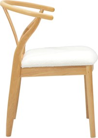 vidaXL Καρέκλα τραπεζαρίας 2 pcs Φυσικό και Ανοιχτό