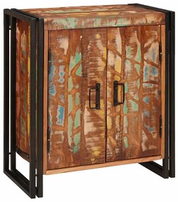 vidaXL Κομοδίνο Πολύχρωμο 38 x 33 x 58 εκ. Μασίφ ανακυκλωμένο ξύλο