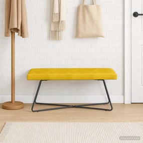 VidaXL παγκάκι Κίτρινο 110 x 40 x 45 cm Βελούδο