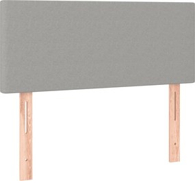 vidaXL Κρεβάτι Boxspring με Στρώμα &amp; LED Αν.Γκρι 120x200 εκ Υφασμάτινο