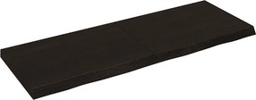 vidaXL Πάγκος Μπάνιου Σκούρο Καφέ 140x50x(2-6) εκ. Επεξεργ. Μασίφ Ξύλο