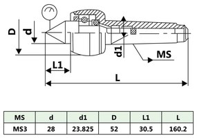 VidaXL Περιστροφική Πόντα Τόρνου DM313 MT3/MK3