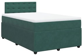 ΚΡΕΒΑΤΙ BOXSPRING ΜΕ ΣΤΡΩΜΑ ΣΚΟΥΡΟ ΠΡΑΣΙΝΟ 120X190ΕΚ. ΒΕΛΟΥΔΙΝΟ 3287701