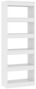 vidaXL Βιβλιοθήκη/Διαχωριστικό Χώρου Λευκό 60x24x155 εκ. Επεξ. Ξύλο