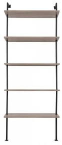 Βιβλιοθήκη Ladder Sonoma / Μαύρο 80x35x205cm - 28-0215stk