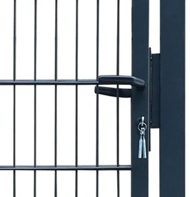 vidaXL Πόρτα Περίφραξης Ανθρακί 106 x 248 εκ. Ατσάλινη