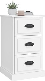 vidaXL Κομοδίνο Λευκό 39 x 39 x 67 εκ. από Επεξεργασμένο Ξύλο