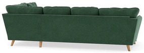 Γωνιακός Καναπές Scandinavian Choice P121, Πράσινο, Δρυς, 327x200x80cm, 130 kg, Πόδια: Ξύλο | Epipla1.gr
