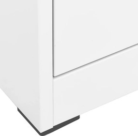 vidaXL Αρχειοθήκη Λευκή 46 x 62 x 72,5 εκ. από Ατσάλι