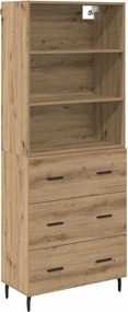 vidaXL Highboard 2 pcs Artisan Oak 69,5 x 32,5 x 180 εκ