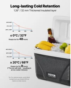 VEVOR Portable Cooler 8.5 QT Insulated Cooler 12 Can Capacity with Handles