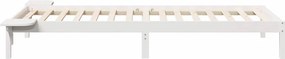 vidaXL Κρεβατοκάμαρα με Πλαϊνά Τραπέζια Λευκό 90 x 220 cm