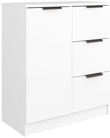 vidaXL Ντουλάπια 2 τεμ. άσπρο 60x30x70 εκ. Επεξεργασμένο Ξύλο