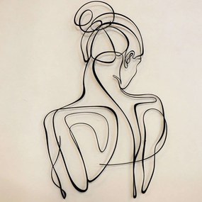 Διακοσμητικό Τοίχου Woman 507ATP1143 34x61cm Black Wallity Ατσάλι