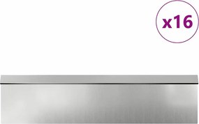 vidaXL Φράχτες με σαλιγκάρια 20 pcs Ασημί Επικαλυμμένος Χάλυβας