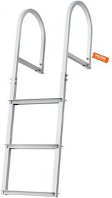 VEVOR Aluminum Dock Ladder Boat Dock Ladder Removable 3 Steps with 500lbs Load