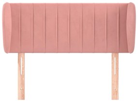 Κεφαλάρι με Πτερύγια Ροζ 93x23x78/88 εκ. Βελούδινο 3117423
