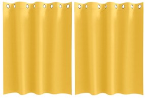 vidaXL Κουρτίνες 2 pcs κίτρινο μουσταρδί 140 x 140 cm Πολυεστέρας