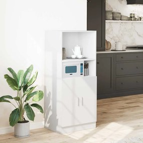 vidaXL Στήλη Κουζίνας Λευκή 57x41,5x131,5 εκ. από Επεξεργασμένο Ξύλο