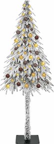 vidaXL Χριστουγεννιάτικο Δέντρο με 300 LED Λευκό 210 cm ΠΕ και Ατσάλι