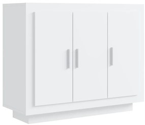 Συρταριέρα Γυαλιστερό Λευκό 92x35x75 εκ. Επεξεργασμένο Ξύλο - Λευκό