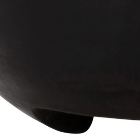 Τραπέζι Βοηθητικό Pompu Μαύρο Μασίφ Ξύλο Suar Φ58x34Υεκ.