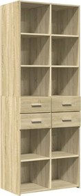 vidaXL Ντουλάπι Sonoma Δρυς 70x42,5x185 εκ. από Επεξεργασμένο Ξύλο