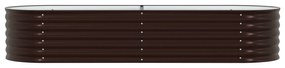 vidaXL Ψηλό κρεβάτι κήπου Καφέ 240x80x44 εκ. Γαλβανισμένο Ατσάλι