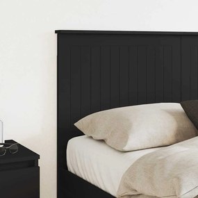 vidaXL Κεφαλάρι με κεφαλάρι Μαύρη Οξυά 140 cm Επεξεργασμένο ξύλο