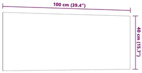 vidaXL Πίνακας Επιτοίχιος Μαγνητικός Λευκός 100 x 40 εκ. Ψημένο Γυαλί