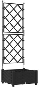vidaXL Γλάστρα Κήπου με Πύρο Μαύρη 40x40x125.5 εκ.
