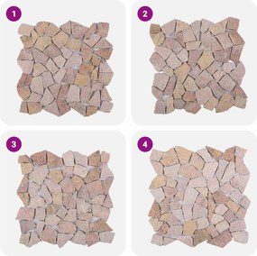 vidaXL Πλακίδια Μωσαϊκού Κόκκινο 30 x 30 cm Μάρμαρο