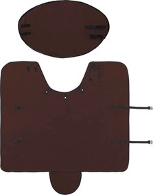 vidaXL Σαμάρι Ίππου Πλήρης Σκούρος Καφέ Πολυεστέρας