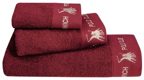 Πετσέτες Μπάνιου (Σετ 3τμχ) Greenwich Polo Club 2669 Bordo 480gsm