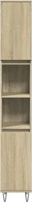 vidaXL Ντουλάπι Μπάνιου Sonoma Δρυς 30x30x190 εκ. Επεξεργασμένο Ξύλο
