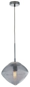 Φωτιστικό Οροφής Greenwich I-GREENWICH-E-S1 BLU 1xE27 Led Φ26,3cm 162,7cm Aqua Luce Ambiente Design Glass