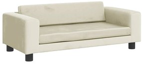 vidaXL Κρεβάτι Σκύλου με Προέκταση Κρεμ 100 x 50 x 30 εκ. Βελούδινο