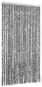 vidaXL Σήτα Εντόμων Γκρι/Μαύρη/Λευκή 100 x 220 εκ. από Σενίλ