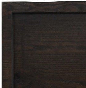 vidaXL Ράφι Τοίχου Σκούρο Καφέ 120x30x(2-6) εκ. Επεξ. Μασίφ Ξύλο Δρυός