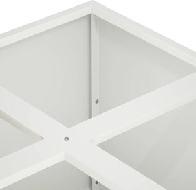 vidaXL Γλάστρα Κήπου Λευκό 100 x 100 x 40 cm Ψυχρής έλασης χάλυβας