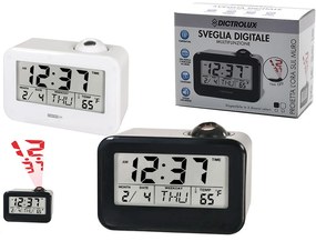 Ρολόι Ψηφιακό LED Προβολέα Μαύρο/Λευκό Πλαστικό 8x10x15cm Σε 2 Χρώματα