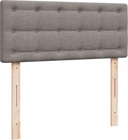 vidaXL Κρεβάτι Boxspring με Στρώμα Taupe 120x200 εκ. Υφασμάτινο