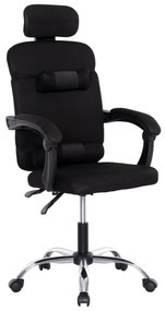 ΚΑΡΕΚΛΑ ΓΡΑΦΕΙΟΥ CRONER HM1196.01 ΜΑΥΡΟ MESH-ΜΕΤΑΛ.ΒΑΣΗ 58x99x120Υεκ.