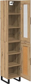 vidaXL Highboard Artisan Oak 34,5 x 34 x 180 εκ. Επεξεργασμένο ξύλο