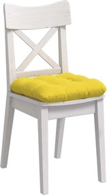 vidaXL Μαξιλάρια καθισμάτων 4 pcs Ύφασμα Απαλό Κίτρινο