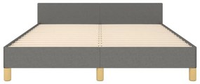 vidaXL Σκελετός Κρεβατιού Χωρίς Στρώμα Γκρι 140x200 εκ.Υφασμάτινο