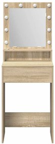 vidaXL Τραπέζι Μακιγιάζ με ράφι Δρύς Sonoma 50 x 41 x 135 εκ